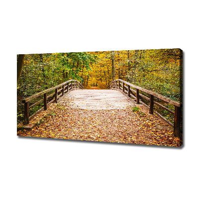 Tableau photo sur toile Pont dans les bois Automne