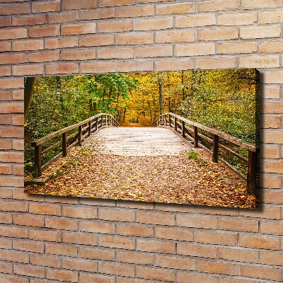 Tableau photo sur toile Pont dans les bois Automne