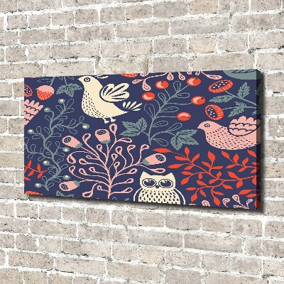 Tableau photo sur toile Plantes hibou poule