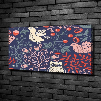 Tableau photo sur toile Plantes hibou poule