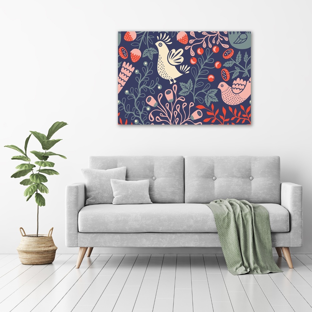 Tableau photo sur toile Plantes hibou poule