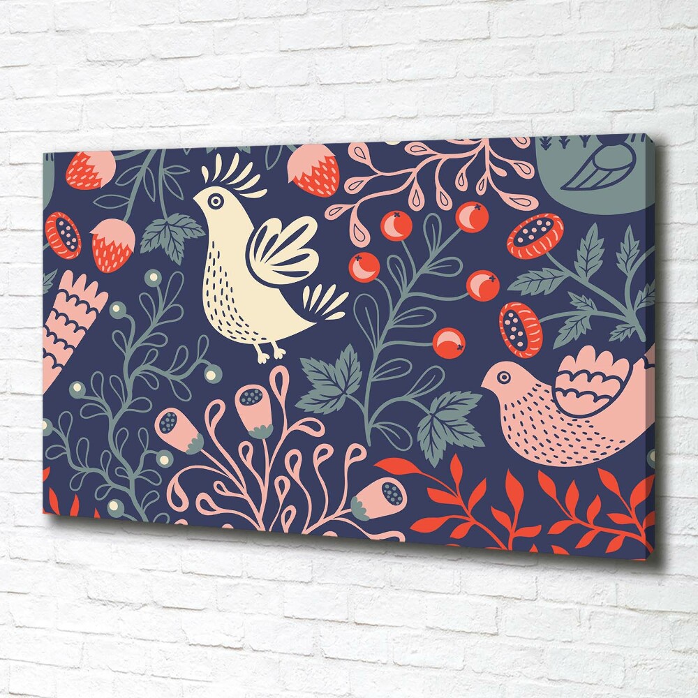 Tableau photo sur toile Plantes hibou poule