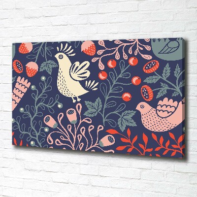 Tableau photo sur toile Plantes hibou poule