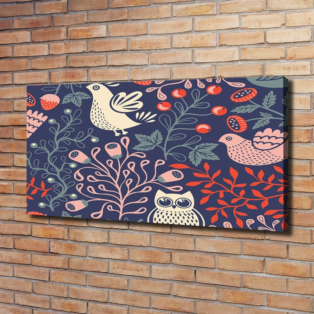 Tableau photo sur toile Plantes hibou poule