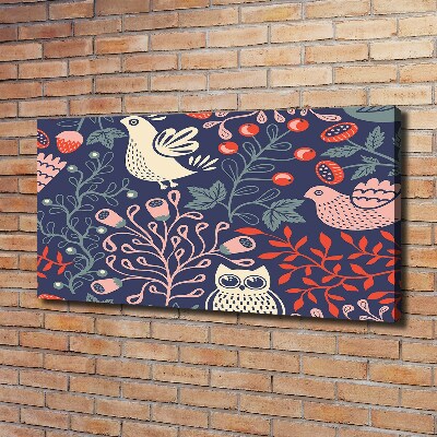 Tableau photo sur toile Plantes hibou poule