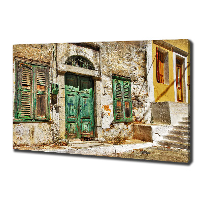 Tableau mural sur toile Rues grecques