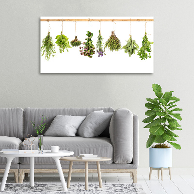 Tableau photo sur toile Herbes sur une ficelle