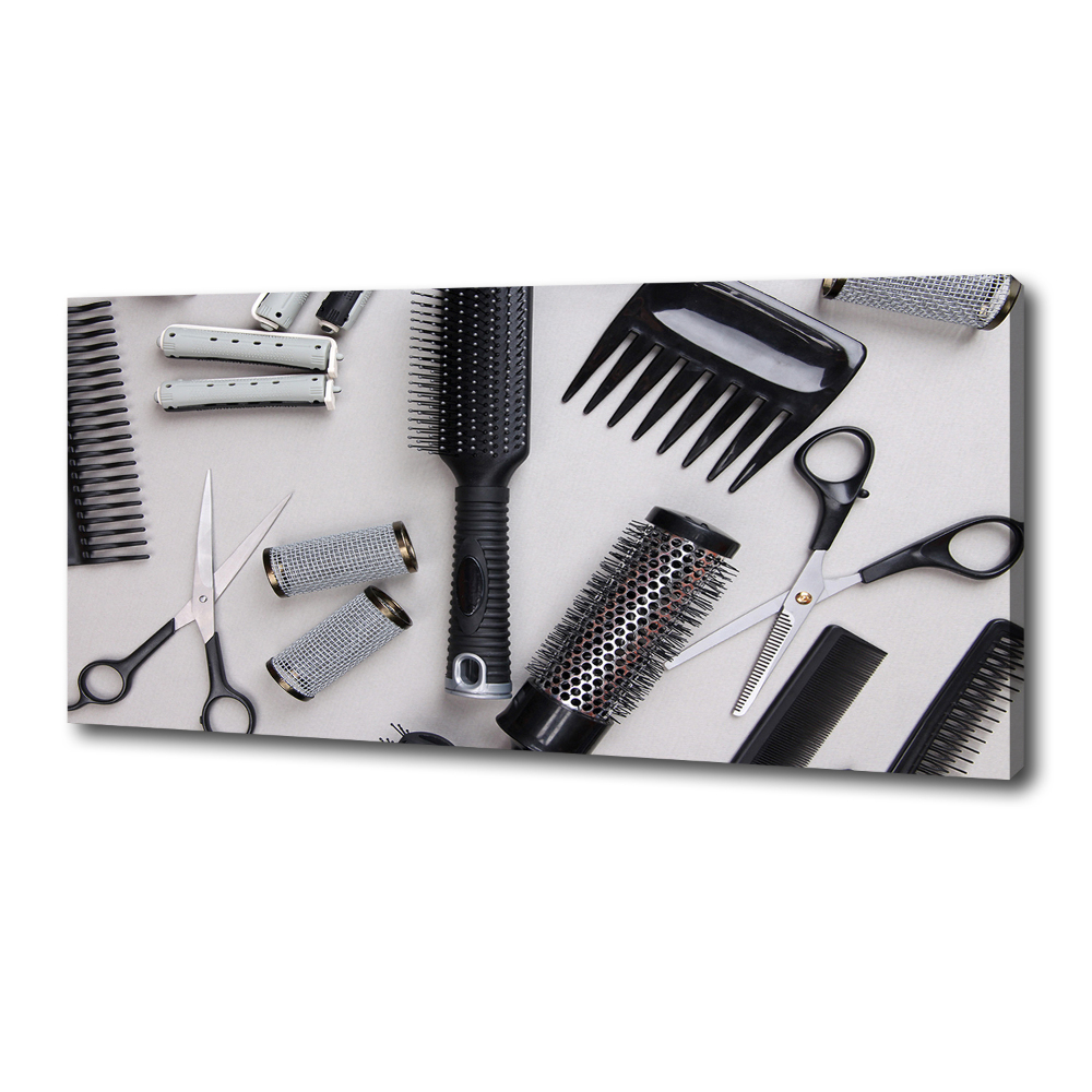 Tableau imprimé sur toile Outils de coiffeur