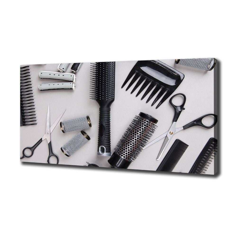 Tableau imprimé sur toile Outils de coiffeur