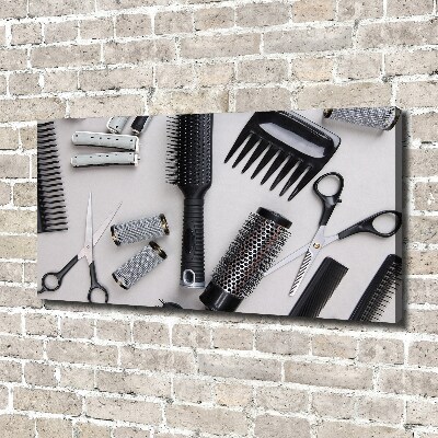 Tableau imprimé sur toile Outils de coiffeur