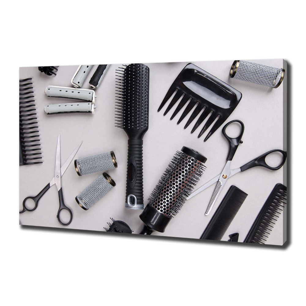 Tableau imprimé sur toile Outils de coiffeur