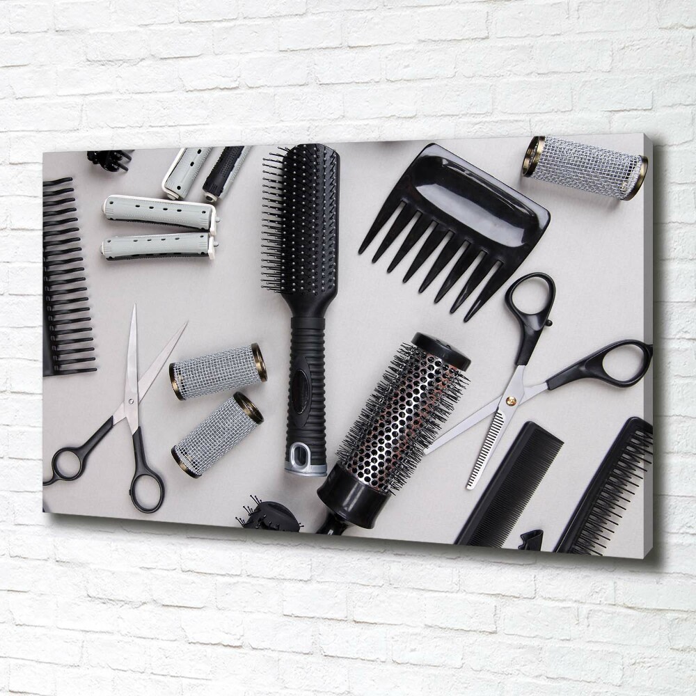 Tableau imprimé sur toile Outils de coiffeur