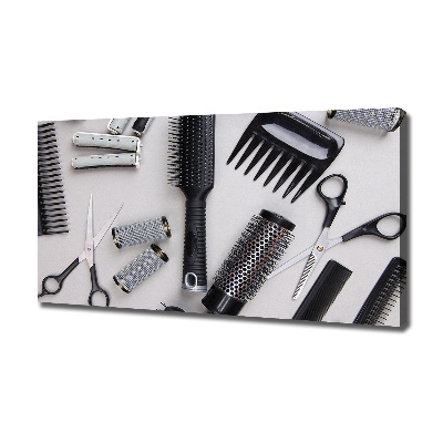 Tableau imprimé sur toile Outils de coiffeur