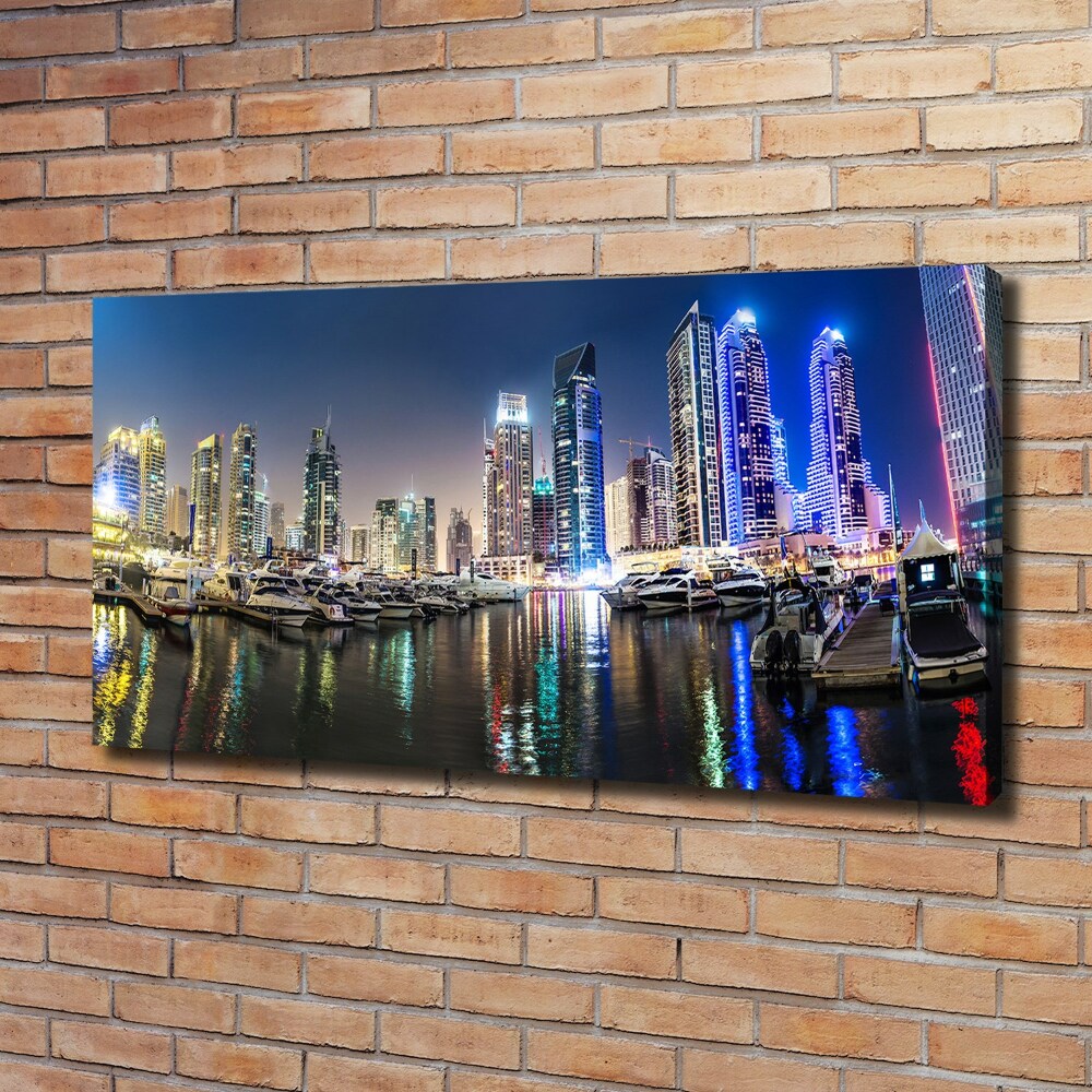 Tableau toile imprimée Dubaï de nuit