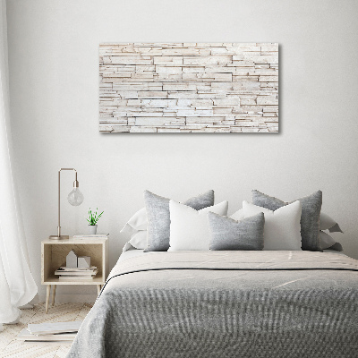 Tableau photo sur toile Mur de pierres blanches