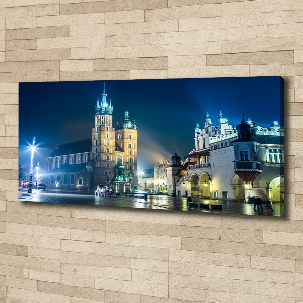 Tableau sur toile Cracovie la nuit