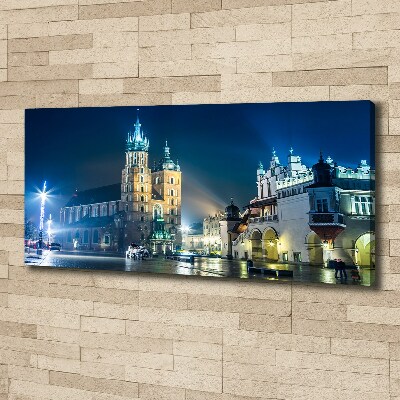 Tableau sur toile Cracovie la nuit