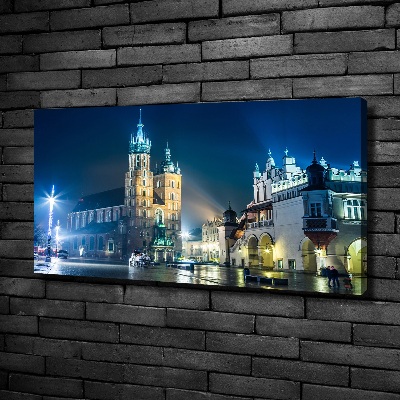 Tableau sur toile Cracovie la nuit