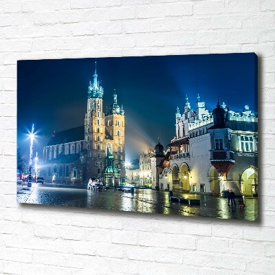 Tableau sur toile Cracovie la nuit