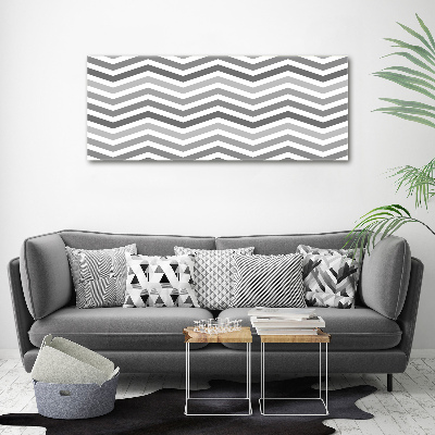 Tableau mural sur toile Zigzags gris