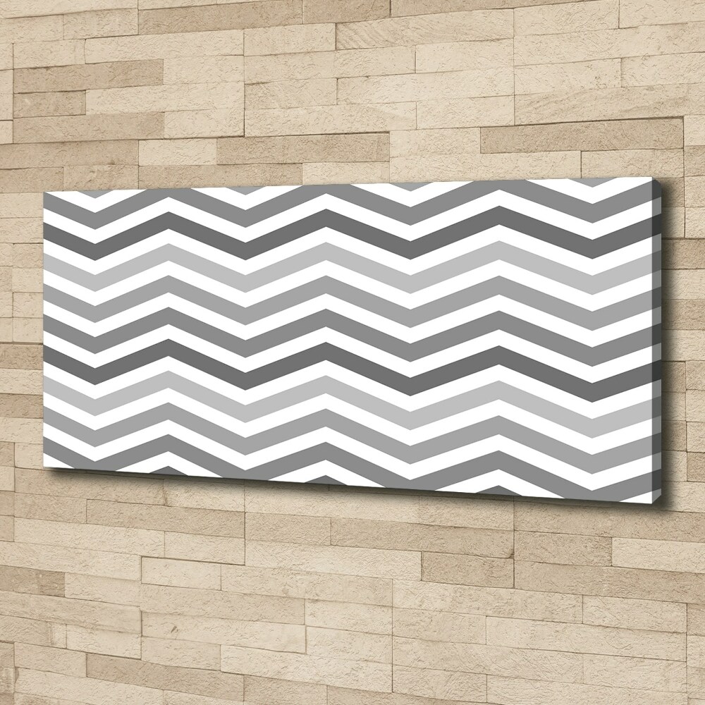 Tableau mural sur toile Zigzags gris