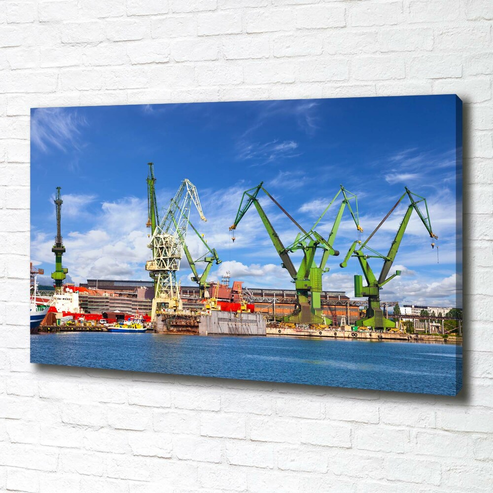 Tableau mural sur toile Chantier naval de Gdansk