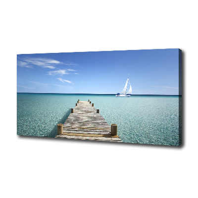 Tableau photo sur toile Pile en bois