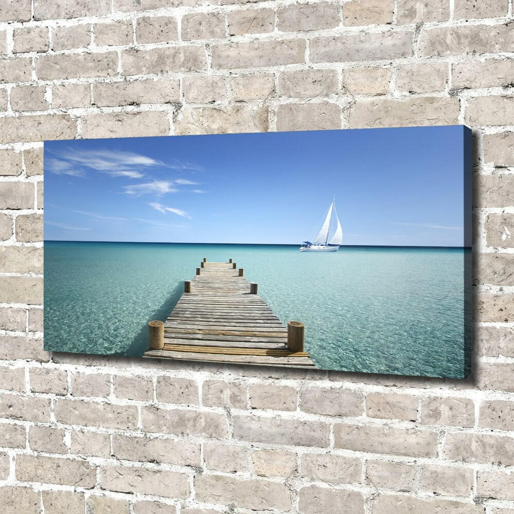 Tableau photo sur toile Pile en bois