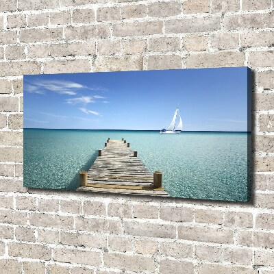 Tableau photo sur toile Pile en bois