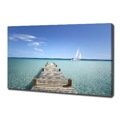 Tableau photo sur toile Pile en bois