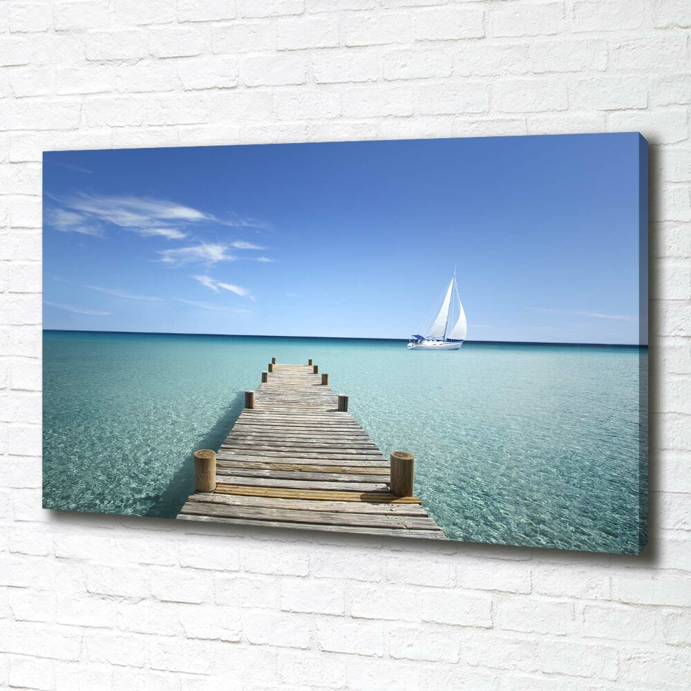 Tableau photo sur toile Pile en bois