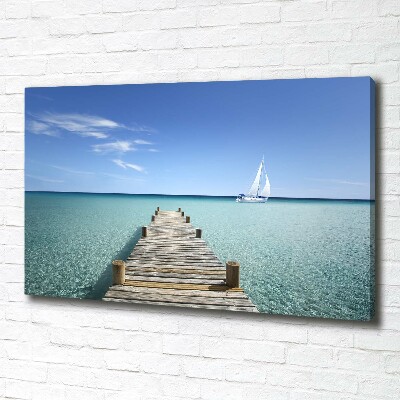 Tableau photo sur toile Pile en bois