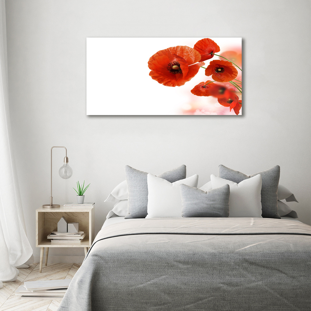 Tableau toile imprimée Coquelicots rouges