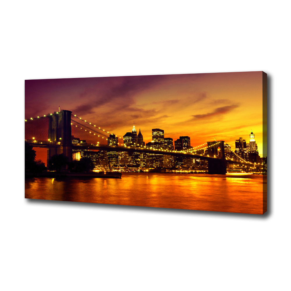 Tableau imprimé sur toile Pont de Brooklyn New York