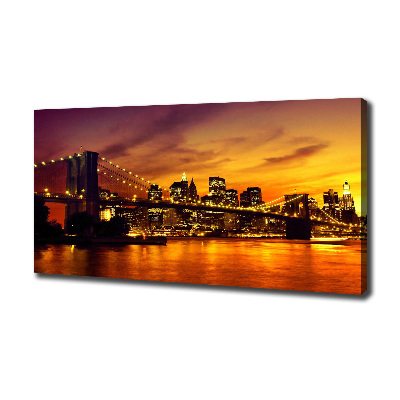 Tableau imprimé sur toile Pont de Brooklyn New York