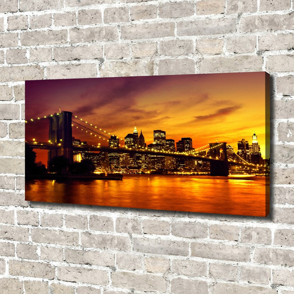 Tableau imprimé sur toile Pont de Brooklyn New York