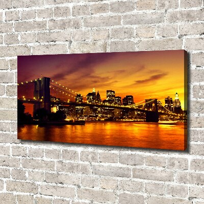 Tableau imprimé sur toile Pont de Brooklyn New York