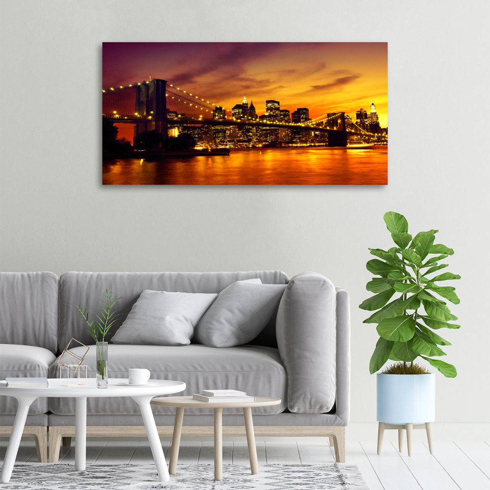 Tableau imprimé sur toile Pont de Brooklyn New York