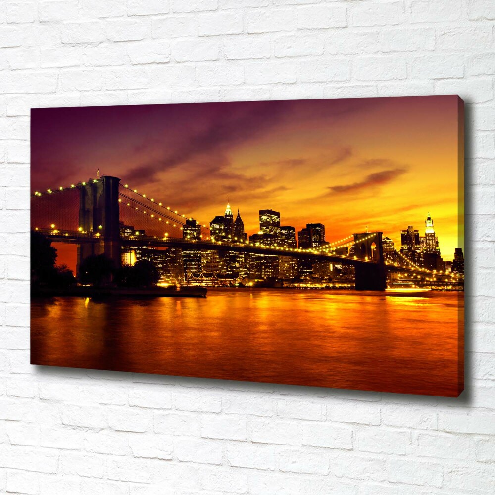 Tableau imprimé sur toile Pont de Brooklyn New York