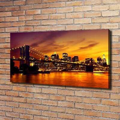 Tableau imprimé sur toile Pont de Brooklyn New York