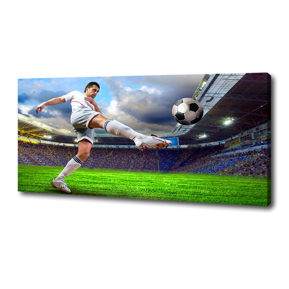 Tableau sur toile Footballeur dans le stade