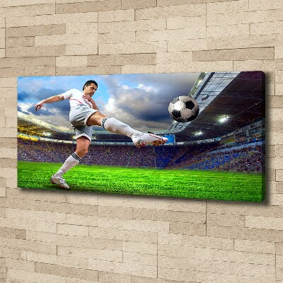 Tableau sur toile Footballeur dans le stade