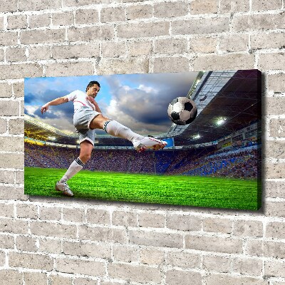 Tableau sur toile Footballeur dans le stade