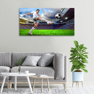 Tableau sur toile Footballeur dans le stade