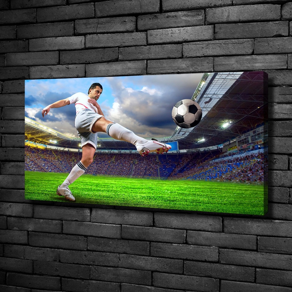 Tableau sur toile Footballeur dans le stade