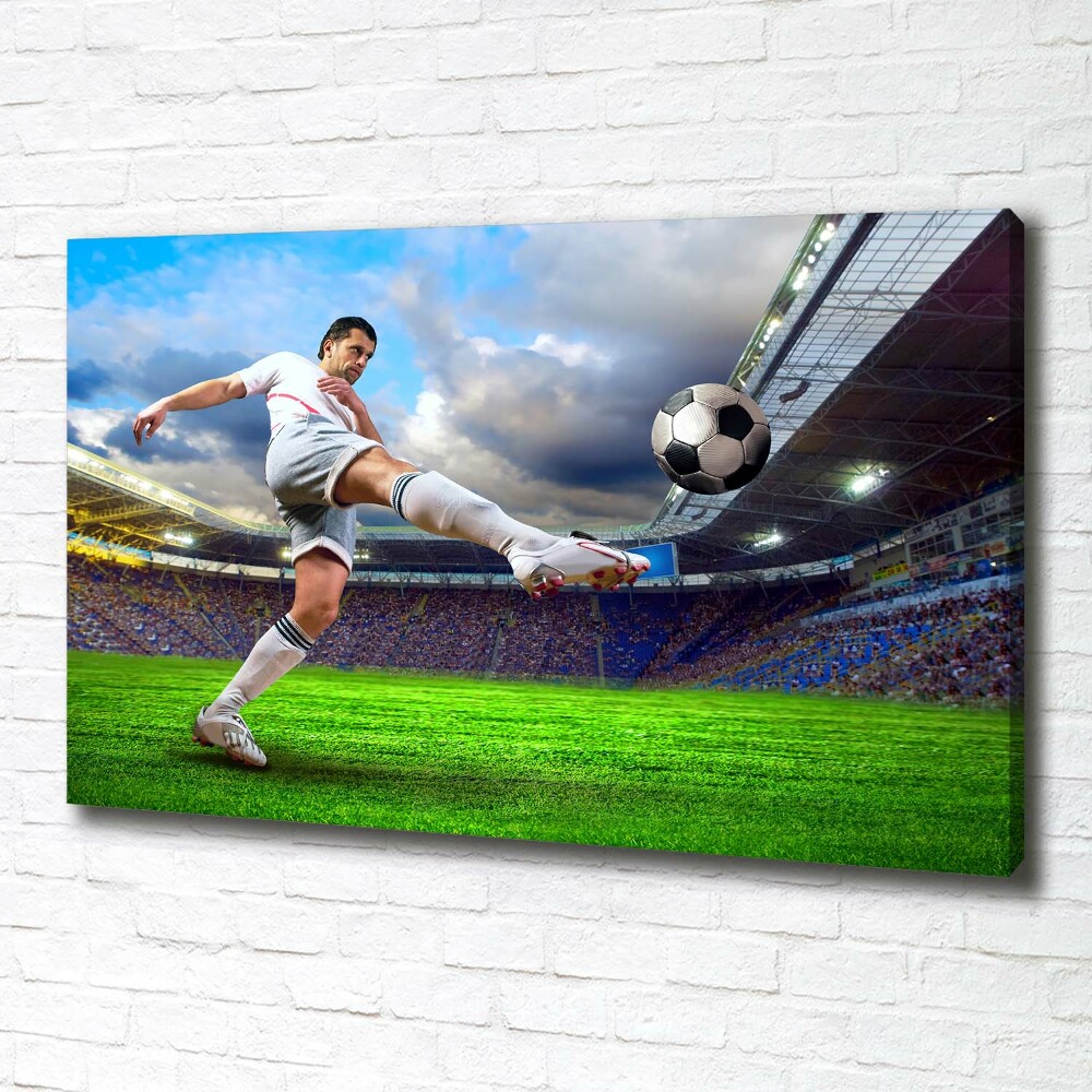 Tableau sur toile Footballeur dans le stade