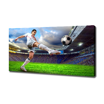 Tableau sur toile Footballeur dans le stade