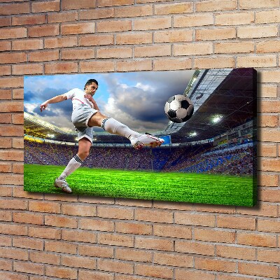 Tableau sur toile Footballeur dans le stade