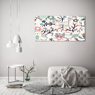 Tableau photo sur toile Animaux et fleurs