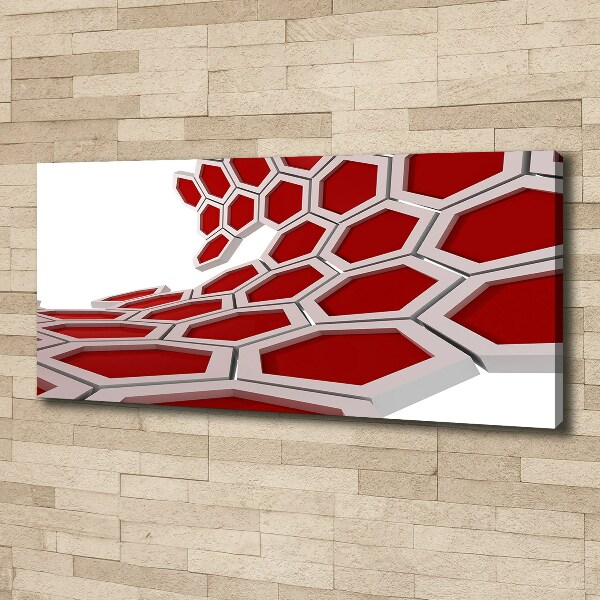Tableau imprimé sur toile Abstraction 3D d'hexagones